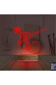 Kirppi 3d Lamba Dinozor Raptor Masa Gece Lambası - 7