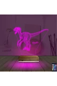 Kirppi 3d Lamba Dinozor Raptor Masa Gece Lambası - 4