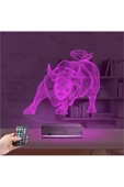 Kirppi 3d Lamba Boğa Burcu Masa Gece Lambası - 4