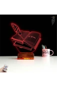 Kirppi 3d Lamba Öğretmene Hediye Kitap Mesajlı Kişiye Özel Masa Gece Lambası - 3