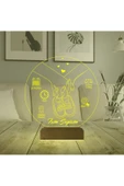 Kirppi 3d Lamba Yeni Doğan Bebek Hediye V1 Kişiye Özel Masa Gece Lambası - 6
