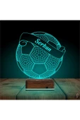 negelsin 3d Lamba Futbolcu Hediye Futbol Top Kişiye Özel Masa Gece Lambası - 3