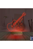 Kirppi 3d Lamba Klasik Gitar Müzik V1 Kişiye Özel Masa Gece Lambası - 7