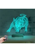 Kirppi 3d Lamba Boğa Burcu Masa Gece Lambası - 3