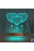SerenityHaven 3d Lamba Kalp Sevgiliye Hediye V3 Kişiye Özel Masa Gece Lambası - 3