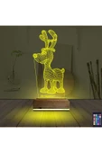 Kirppi 3d Lamba Geyik Yılbaşı Kişiye Özel Masa Gece Lambası - 5