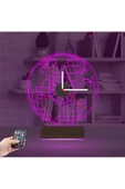 Kirppi 3d Saat Lamba Dünya Tasarım Masa Gece Lambası - 11