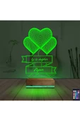 Kirppi 3d Lamba Kalp Sevgiliye Hediye V2 Kişiye Özel Masa Gece Lambası - 6