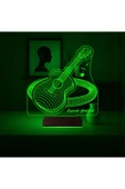 Kirppi 3d Lamba Klasik Gitar Enstrüman Gitarist Hediye Kişiye Özel Masa Gece Lambası KRPP3DK377 - 3