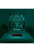 Kirppi 3d Lamba Çocuk Odası Hediye Balon Kalp Kişiye Özel Masa Gece Lambası KRPP3DK356 - 2
