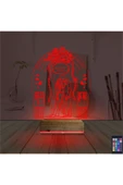 Kirppi 3d Lamba Gelin Damat Yıldönümü Kişiye Özel Masa Gece Lambası - 7