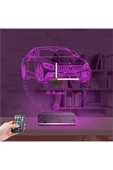 Kirppi 3d Saat Lamba Mercedes Araba Kişiye Özel Masa Gece Lambası - 11