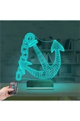 Kirppi 3d Lamba Denizci Çapa Kaptan V2 Masa Gece Lambası - 3
