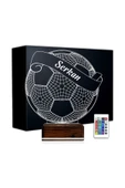 negelsin 3d Lamba Futbolcu Hediye Futbol Top Kişiye Özel Masa Gece Lambası - 1