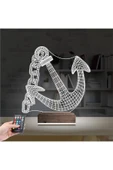 Kirppi 3d Lamba Denizci Çapa Kaptan V2 Masa Gece Lambası - 2