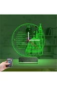 Kirppi 3d Saat Lamba Cami Ayetel Kürsi Masa Gece Lambası - 13