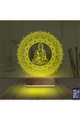 Kirppi 3d Lamba Mandala Yoga Masa Gece Lambası - 5