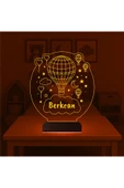 Kirppi 3d Lamba Çocuk Odası Hediye Balon Kalp Kişiye Özel Masa Gece Lambası KRPP3DK356 - 6