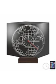 Kirppi 3d Saat Lamba Dünya Tasarım Masa Gece Lambası - 1
