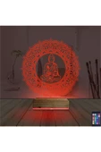 Kirppi 3d Lamba Mandala Yoga Masa Gece Lambası - 7
