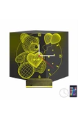 Kirppi 3d Saat Lamba Ayıcık Balon Çocuk Odası Masa Gece Lambası - 1