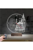 Kirppi 3d Saat Lamba Cami Ayetel Kürsi Masa Gece Lambası - 2