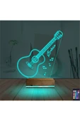 Kirppi 3d Lamba Klasik Gitar Müzik V1 Kişiye Özel Masa Gece Lambası - 3