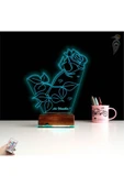 Kirppi 3d Lamba Sevgiliye Hediye Gül V1 Kişiye Özel Masa Gece Lambası - 7