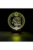 Kirppi 3d Lamba Astroloji Kova Burcu Kişiye Özel Masa Gece Lambası - 4