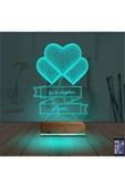 Kirppi 3d Lamba Kalp Sevgiliye Hediye V2 Kişiye Özel Masa Gece Lambası - 3