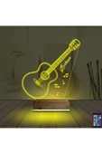 Kirppi 3d Lamba Klasik Gitar Müzik V1 Kişiye Özel Masa Gece Lambası - 5