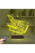 Kirppi 3d Saat Lamba Öğretmen Hediye Kitap Tasarım Kişiye Özel Masa Gece Lambası - 14