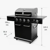 Kenmore PG-40409S0LB-1 Gazlı 4 Ocaklı Barbekü - Siyah - 5