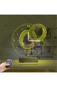 negelsin 3d Lamba Kişiye Özel Saat Sevgiliye Hediye Alyans Yüzük Yıldönümü - 12