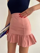 Altı fırfırlı etek pudra s24817 thumbnail 1