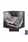 Kirppi 3d Saat Lamba Öğretmen Hediye Kitap Tasarım Kişiye Özel Masa Gece Lambası - 1