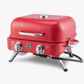 Kenmore KT-R40003-RD Gazlı 2 Ocaklı Masa Üstü Barbekü - Kırmızı - 1