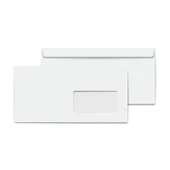 Elitstore Diplomat Zarf Beyaz Pencereli Silikonlu 90 gr. 10.5 cm x 24 cm 100'lü Paket - 1