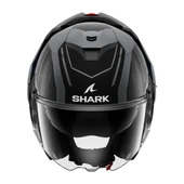 SHARK OXO RYDGER MAT SİYAH-GRİ-MAVİ ÇENE AÇILIR KASK thumbnail 4