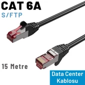 IRENIS CAT6A S/FTP Ethernet Data Center Kablosu, 15 Metre, Siyah thumbnail 1