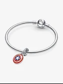 Pandora Marvel The Avengers Captain America Shield Sallantılı Charm thumbnail 4