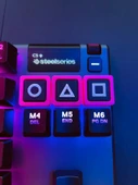 3’lü Squid Game Klavye Tuş Takımı  Mekanik Klavyelere Uyumlu Renkli Keycap Seti  Pembe Kenarlı - 1