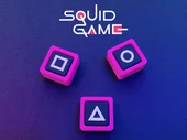 3’lü Squid Game Klavye Tuş Takımı Mekanik Klavyelere Uyumlu Renkli Keycap Seti Pembe Kenarlı - 2