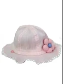 Kitti Kız Bebek Çocuk Aksesuarlı Yazlık Fötr Şapka (1-3 Yaş) thumbnail 3