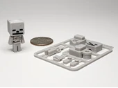 Minecraft Temalı İskelet Mini Figür 7cm Kendin Yap Oyuncak Kit Anahtarlık ve Dekor Ürünü - 2