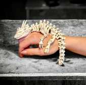 Hareketli İskelet Ejderha Figürü  Oynar Eklemli Dekoratif Oyuncak Koleksiyonluk Sürüngen - 2