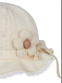 Kitti Kız Bebek Çocuk Aksesuarlı Yazlık Fötr Şapka (1-3 Yaş) thumbnail 2