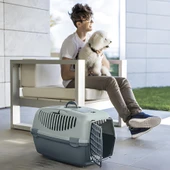 Stefanplast Gulliver 3 Metal Kapılı Taşıma Çantası Koyu Gri 64x40x38Cm - 3