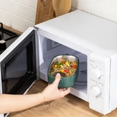 Porsima 3114-2 Stainless Steel Vakumlu Lunch Box Sefer Tası Yeşil thumbnail 2