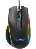 Claw's Nova V1 12800 Dpi Wide RGB Özel ABS Doku & Claw's Reflex Örgü Kablolu Ekstra Fire Butonlu Gaming Mouse - Siyah thumbnail 1